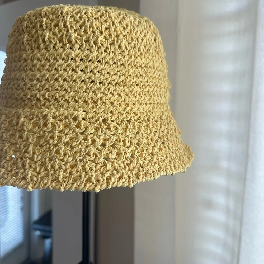 Steve Madden Woven Hat in Sunshine ☀️ Yellow